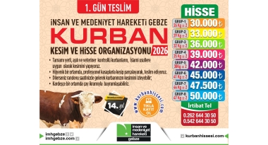 14. Kurban Hisse Organizasyonnumuz Başlıyor