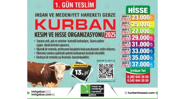 İMH Gebze 13. Kurban Hisse Organizasyonumuz Başlıyor!