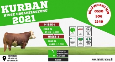 İMH HİCRET 2021 KURBAN HİSSE ORGANİZASYONU