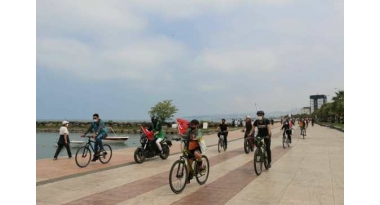 Samsunda Filistin İçin Bisiklet Konvoyu Düzenlendi